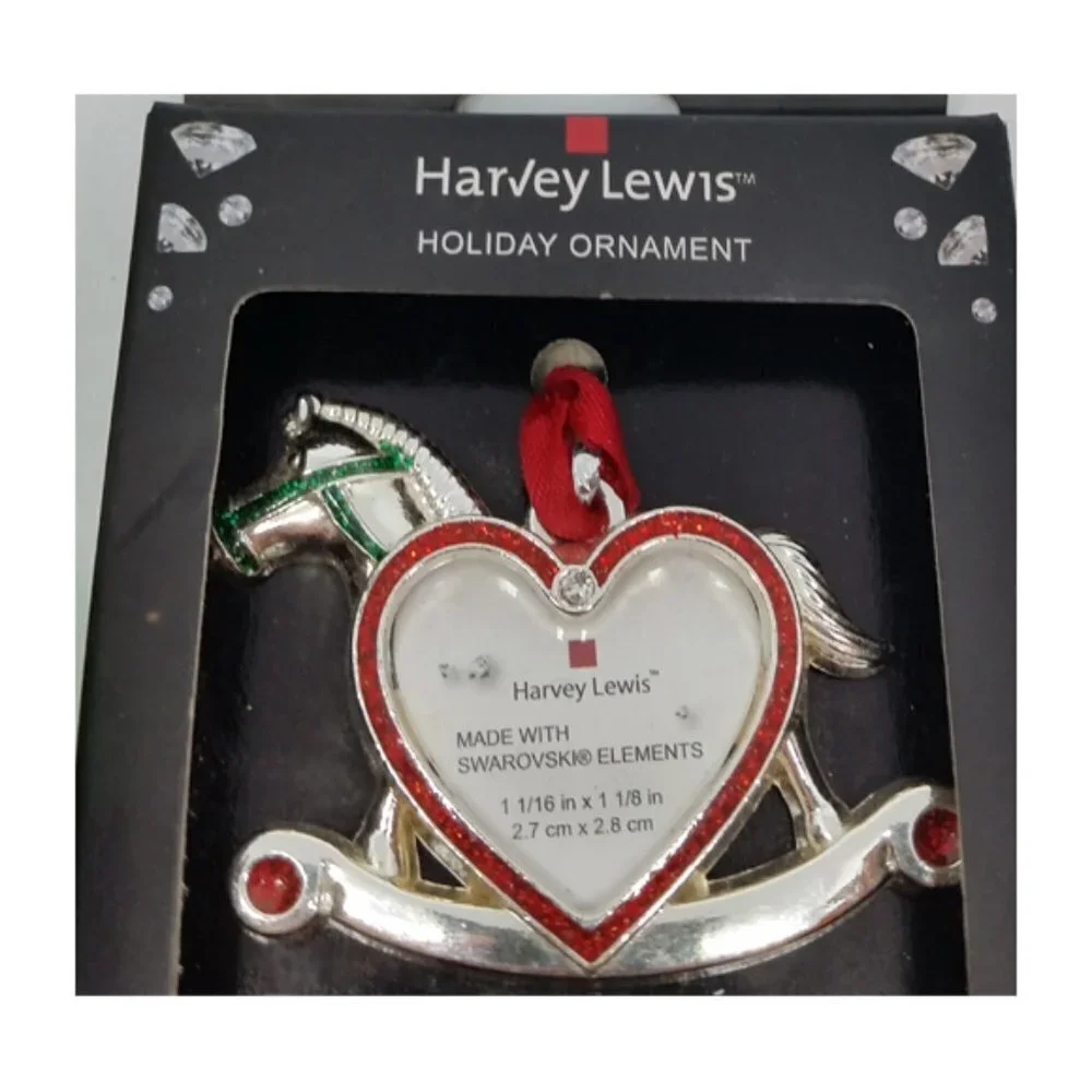 Bundle 3 ornaments Harvey Lewis Swarovski elements Wallace Silversmiths …